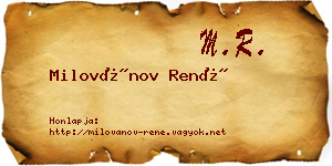 Milovánov René névjegykártya